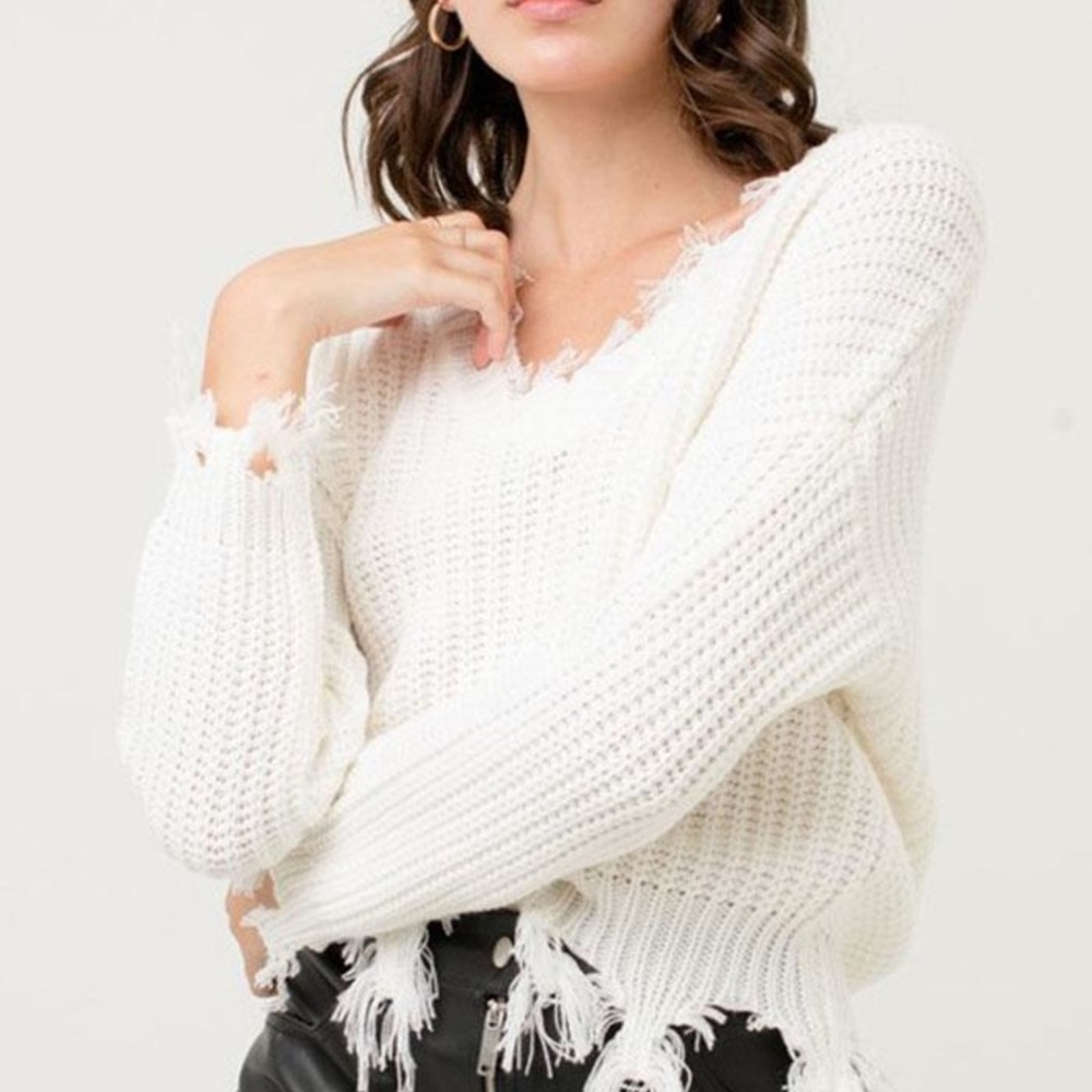 White Knit Sweater